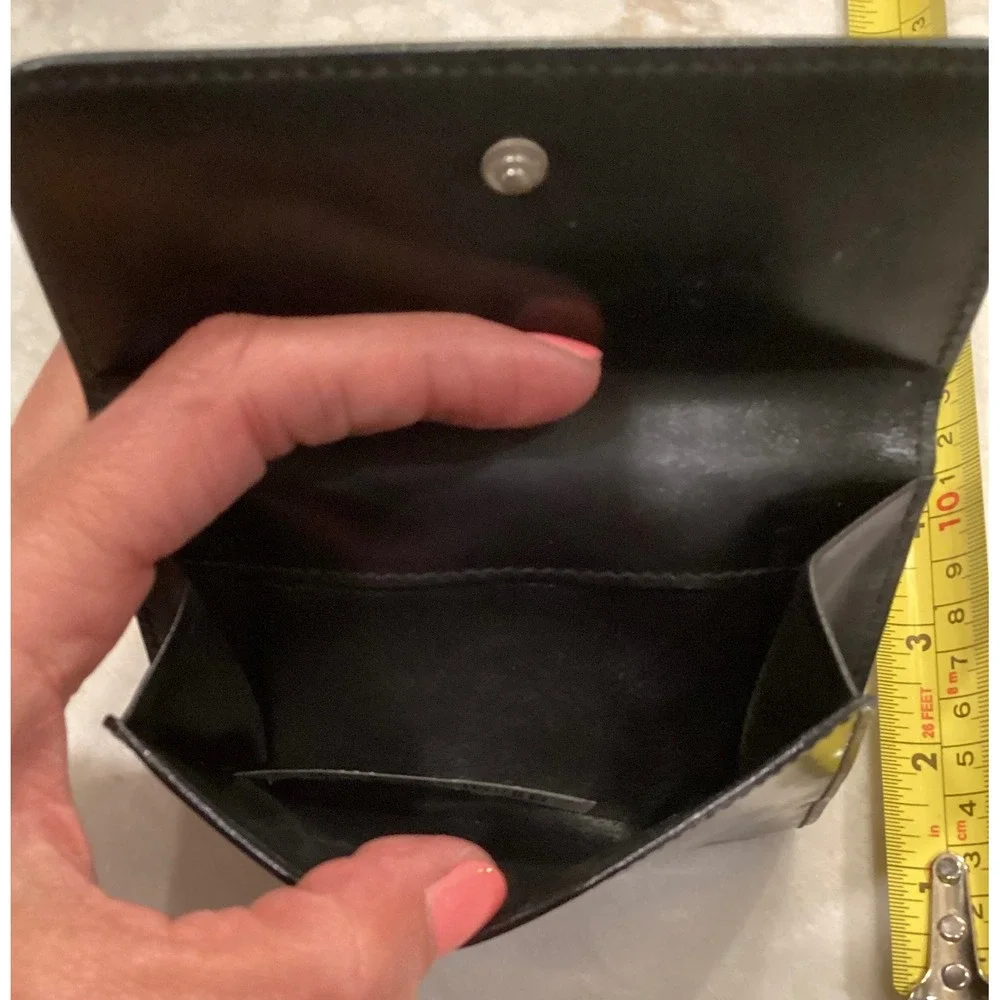 Gucci Black Leather Wallet‎ Coin Purse Card Holder Small